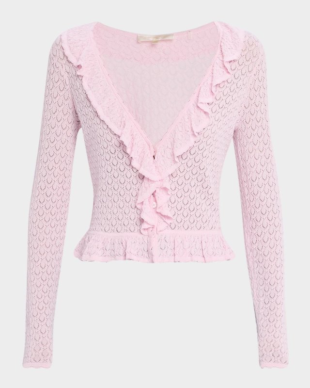 Nilah Ruffle-Trim Cardigan